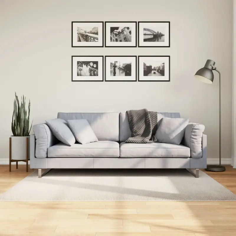 Duurzaam vloerkleed van polyester met schadelijke stoffen test volgens OEKO-TEX - Crème / 120 x 170 cm - Vloerkleden