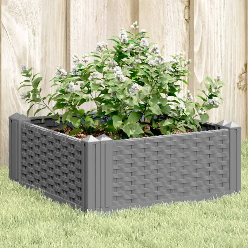 Duurzame bloempotten en plantenbakken voor je tuin of keukenruimte - Lichtgrijs / 42,5 x 42,5 x 28,5 cm / 1
