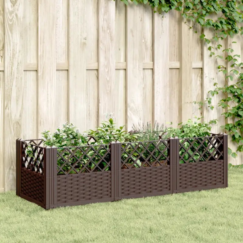 Duurzame bloempotten en plantenbakken voor je tuin of keukenruimte - Bruin / 123,5 x 43,5 x 43,5 cm / 1 - Bloempotten &
