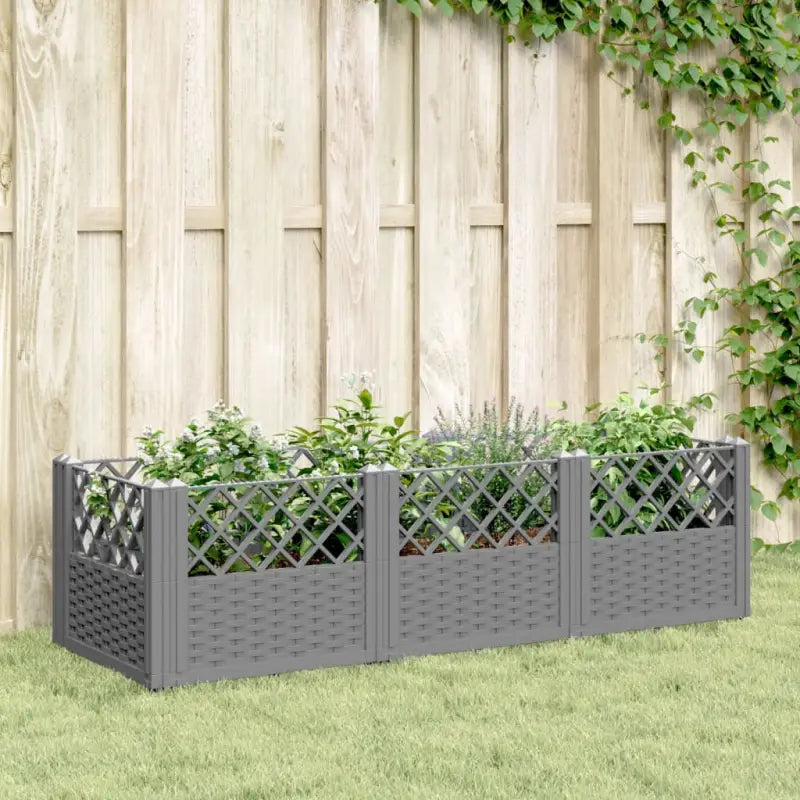 Duurzame bloempotten en plantenbakken voor je tuin of keukenruimte - Lichtgrijs / 123,5 x 43,5 x 43,5 cm / 1