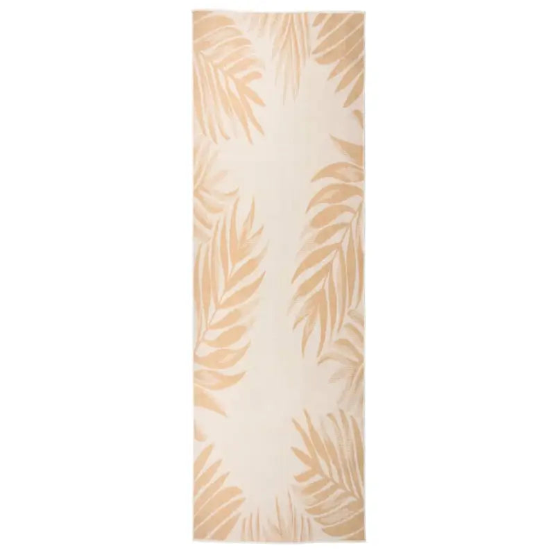 Duurzame buitenvloerkleden voor een beschermendemat in je tuin - Bladpatroon / 80 x 250 cm - Vloerkleden