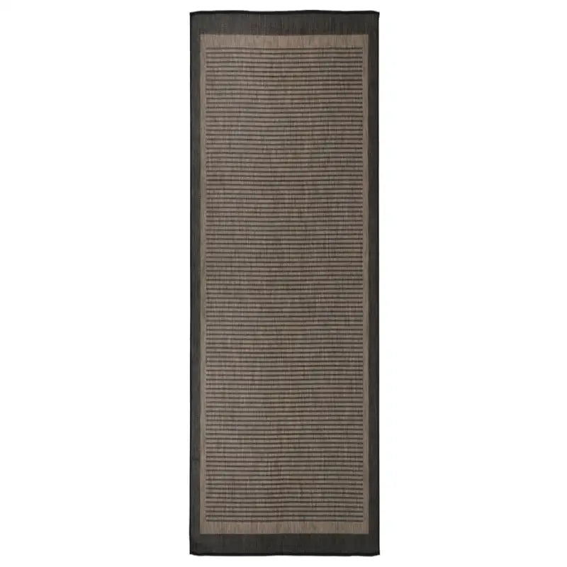 Duurzame buitenvloerkleden voor een beschermendemat in je tuin - Donkerbruin / 80 x 250 cm - Vloerkleden