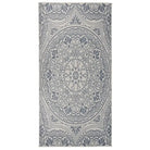 Duurzame buitenvloerkleden voor een beschermendemat in je tuin - Blauw patroon / 100 x 200 cm - Vloerkleden