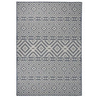 Duurzame buitenvloerkleden voor een beschermendemat in je tuin - Blauwe strepen / 160 x 230 cm - Vloerkleden