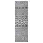 Duurzame buitenvloerkleden voor een beschermendemat in je tuin - Blauwe strepen / 80 x 250 cm - Vloerkleden