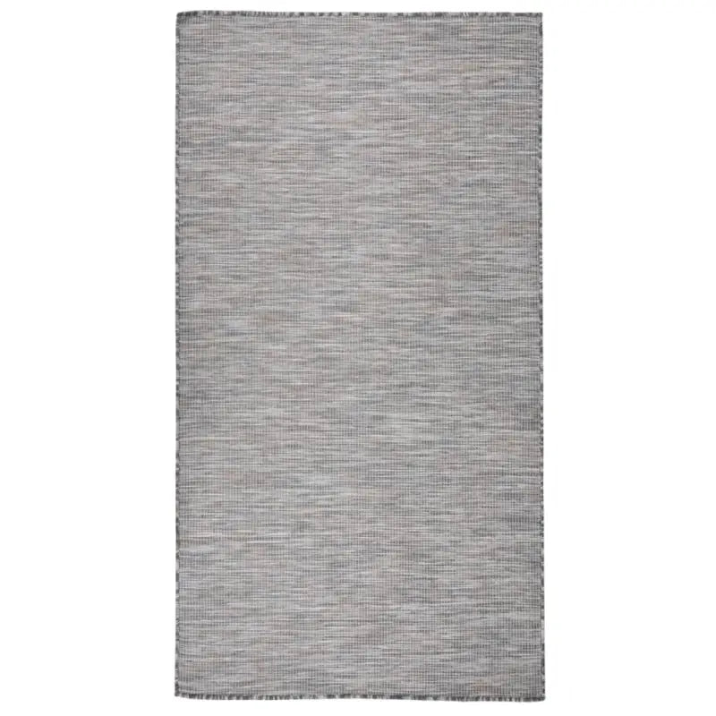 Duurzame buitenvloerkleden voor een beschermendemat in je tuin - Bruin en blauw / 80 x 150 cm - Vloerkleden