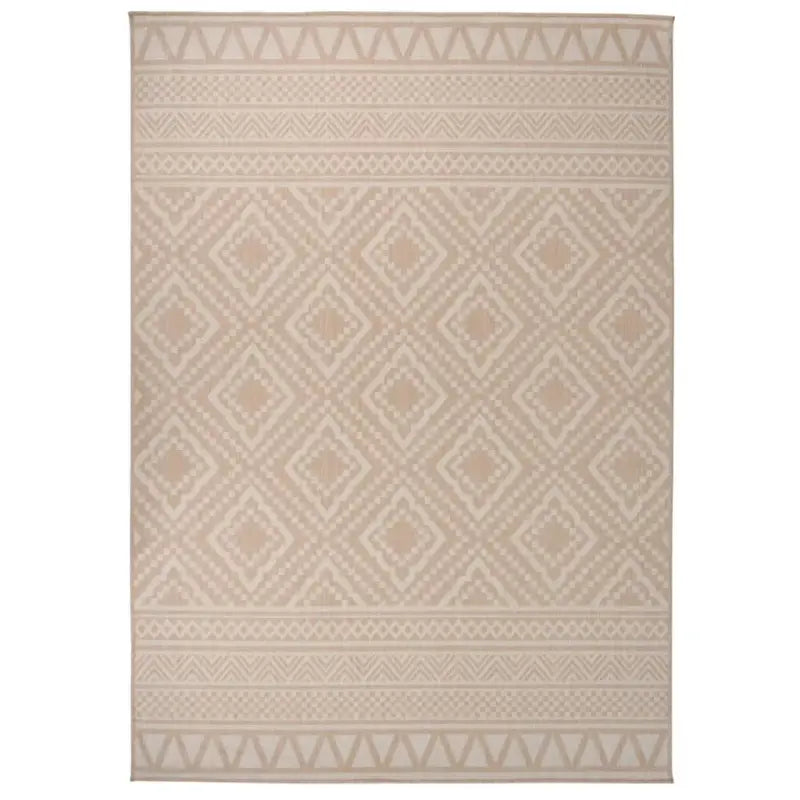 Duurzame buitenvloerkleden voor een beschermendemat in je tuin - Bruine strepen / 140 x 200 cm - Vloerkleden