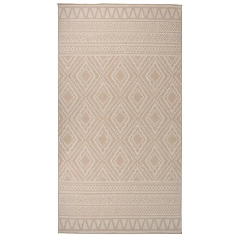 Duurzame buitenvloerkleden voor een beschermendemat in je tuin - Bruine strepen / 80 x 150 cm - Vloerkleden