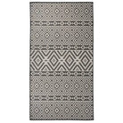 Duurzame buitenvloerkleden voor een beschermendemat in je tuin - Zwarte strepen / 80 x 150 cm - Vloerkleden