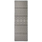 Duurzame buitenvloerkleden voor een beschermendemat in je tuin - Zwarte strepen / 80 x 250 cm - Vloerkleden