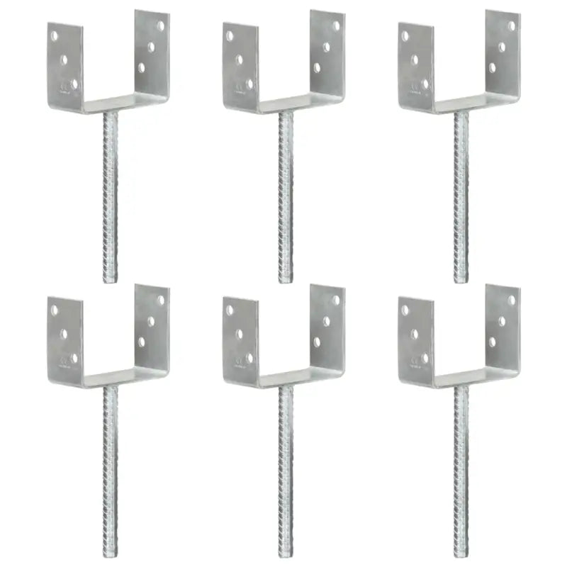 Duurzame Grondankerset met voorgeboorde gaten voor eenvoudige installatie - 12 x 6 x 30 cm / 6 - Grondankers