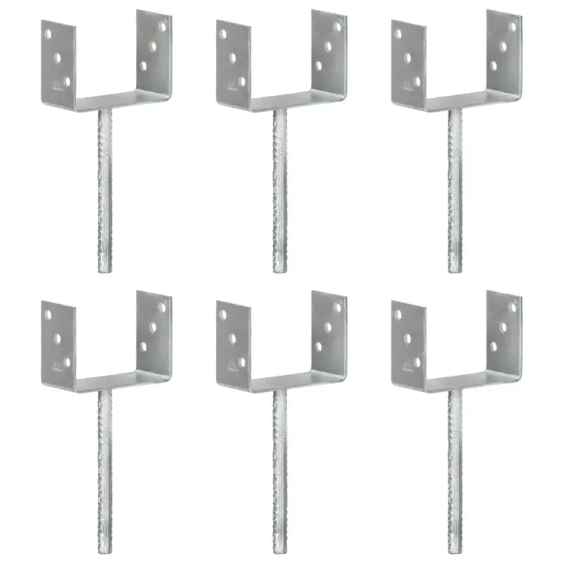Duurzame Grondankerset met voorgeboorde gaten voor eenvoudige installatie - 14 x 6 x 30 cm / 6 - Grondankers