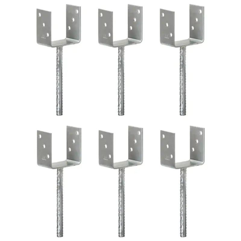 Duurzame Grondankerset met voorgeboorde gaten voor eenvoudige installatie - 10 x 6 x 30 cm / 6 - Grondankers