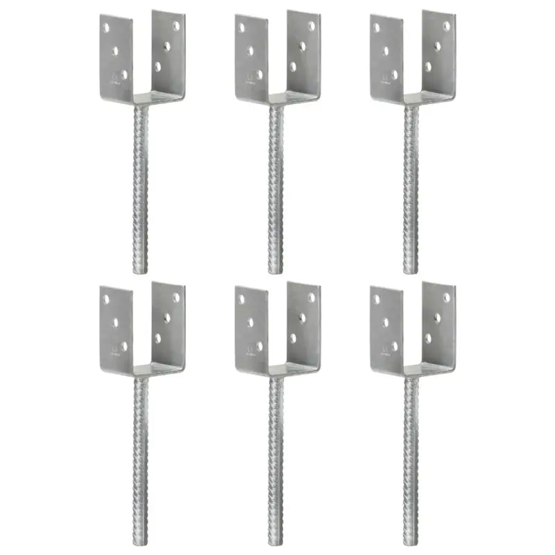 Duurzame Grondankerset met voorgeboorde gaten voor eenvoudige installatie - 7 x 6 x 30 cm / 6 - Grondankers