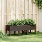 Duurzame plantenbak voor klimplanten in tuin of op terras - Bruin / 120 x 40 x 42 cm / 1 - Bloempotten & plantenbakken
