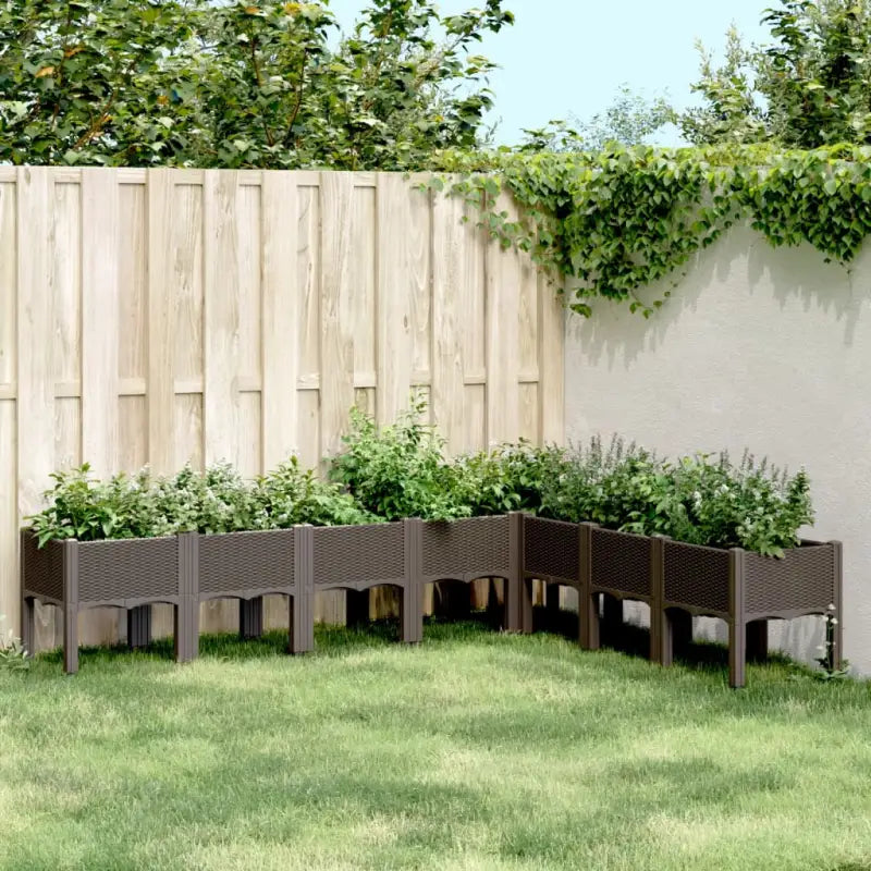 Duurzame plantenbak voor klimplanten in tuin of op terras - Bruin / 200 x 160 x 42 cm / 1 - Bloempotten & plantenbakken