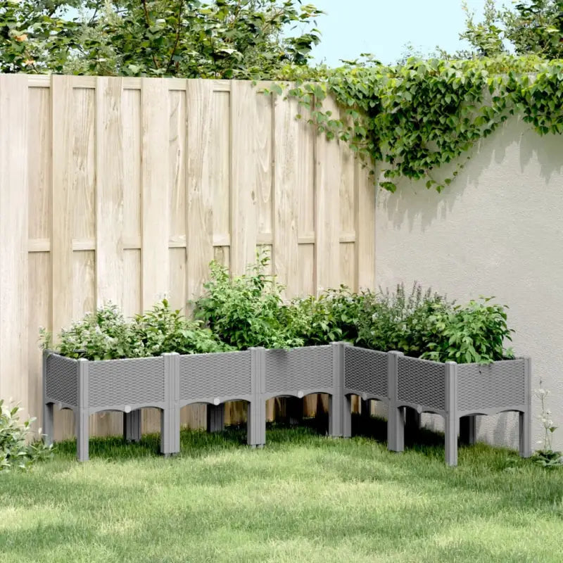 Duurzame plantenbak voor klimplanten in tuin of op terras - Lichtgrijs / 160 x 120 x 42 cm / 1 - Bloempotten &