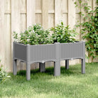 Duurzame plantenbak voor klimplanten in tuin of op terras - Lichtgrijs / 80 x 40 x 42 cm / 1 - Bloempotten &