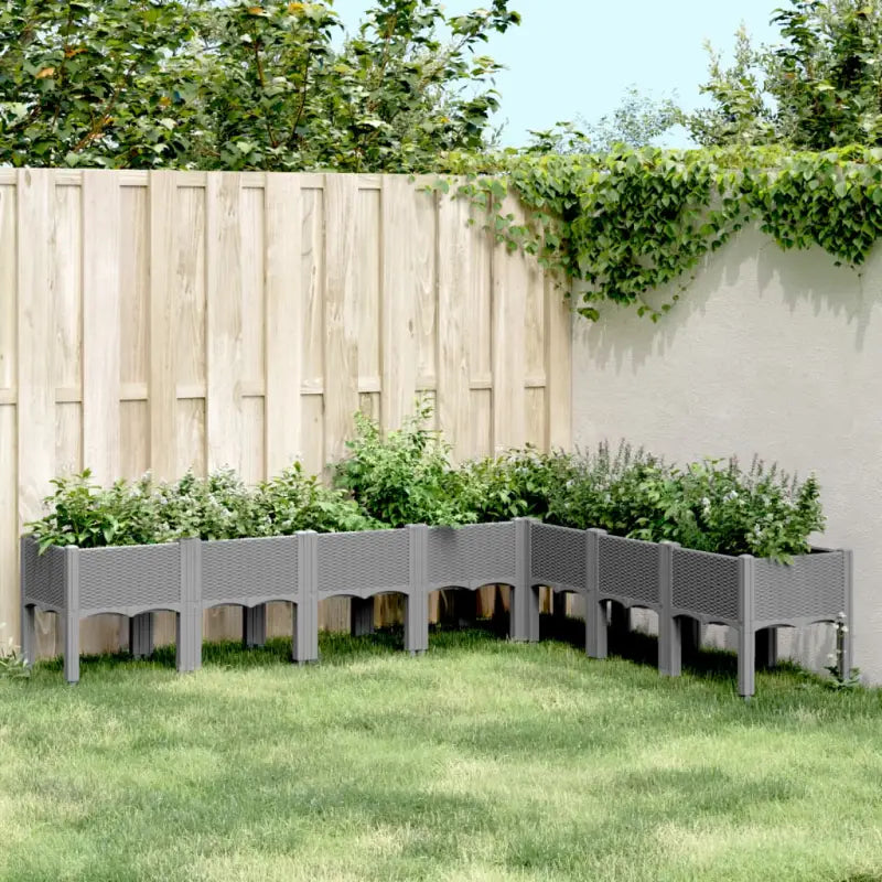Duurzame plantenbak voor klimplanten in tuin of op terras - Lichtgrijs / 200 x 160 x 42 cm / 1 - Bloempotten &
