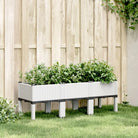 Duurzame plantenbak voor klimplanten in tuin of op terras - Wit / 120 x 40 x 42 cm / 1 - Bloempotten & plantenbakken