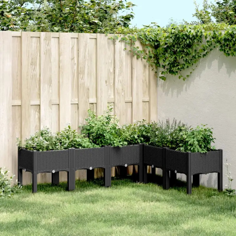 Duurzame plantenbak voor klimplanten in tuin of op terras - Zwart / 160 x 120 x 42 cm / 1 - Bloempotten & plantenbakken