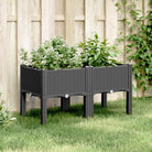 Duurzame plantenbak voor klimplanten in tuin of op terras - Zwart / 80 x 40 x 42 cm / 1 - Bloempotten & plantenbakken