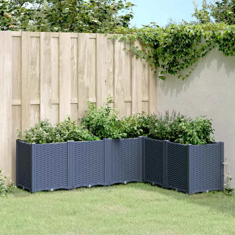 Duurzame plantenbak voor klimplanten op tuin of terras - Blauwgrijs / 160 x 120 x 53 cm / 1 - Bloempotten &