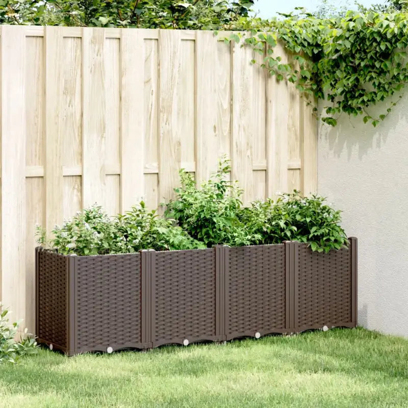 Duurzame plantenbak voor klimplanten op tuin of terras - Bruin / 160 x 40 x 53 cm / 1 - Bloempotten & plantenbakken