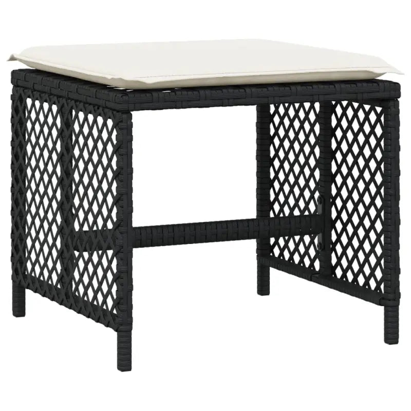 Duurzame poly rattan tuinkrukken voor een comfortabele zitervaring - Tuinpoefs