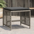 Duurzame poly rattan tuinkrukken voor een comfortabele zitervaring - Grijs / 4 - Tuinpoefs