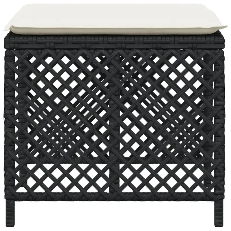 Duurzame poly rattan tuinkrukken voor een comfortabele zitervaring - Tuinpoefs