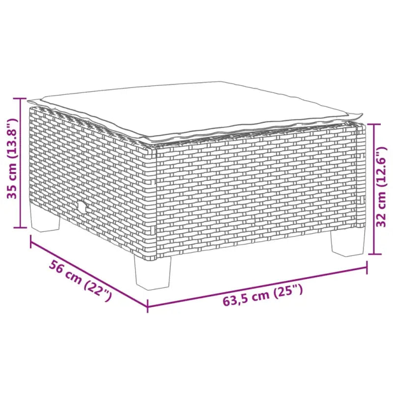 Duurzame tuinkruk met poly rattan en comfortabele zitervaring - Tuinpoefs