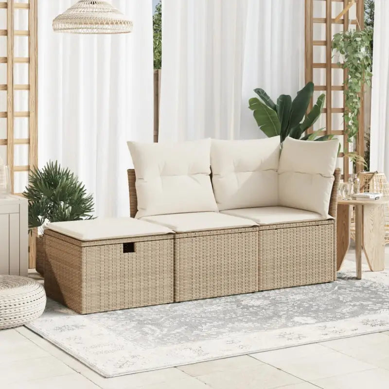 Duurzame tuinkruk met poly rattan en comfortabele zitervaring - Tuinpoefs
