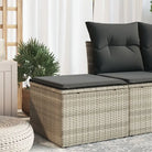 Duurzame tuinkruk met poly rattan en comfortabele zitervaring - Lichtgrijs / 1 / zonder opbergruimte - Tuinpoefs