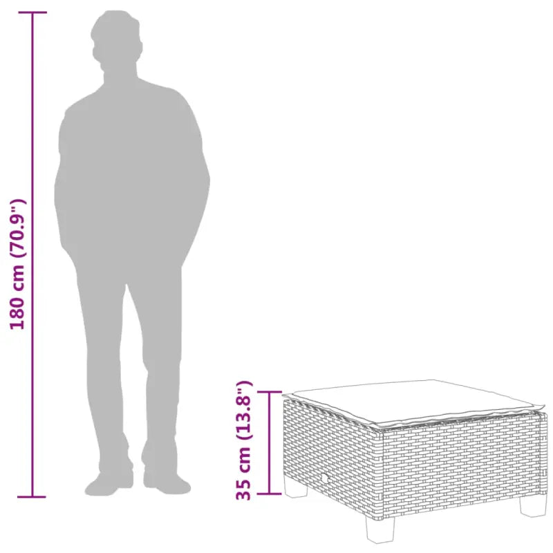 Duurzame tuinkruk met poly rattan en comfortabele zitervaring - Tuinpoefs