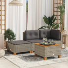 Duurzame tuinkruk met poly rattan en comfortabele zitervaring - Grijs / 1 / Dichtgeweven - Tuinpoefs