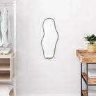 Duurzame wandspiegel met duidelijke weerspiegeling en minimalistisch design - Zwart / 60 x 25 cm / 1 - Spiegels