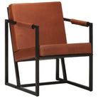 Echt leren fauteuil voor comfortabel ontspannen en lezen - Bruin / 1 - Fauteuils & Relaxfauteuils