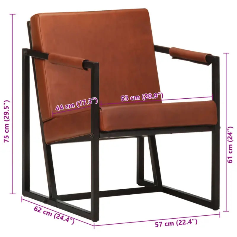 Echt leren fauteuil voor comfortabel ontspannen en lezen - Fauteuils & Relaxfauteuils