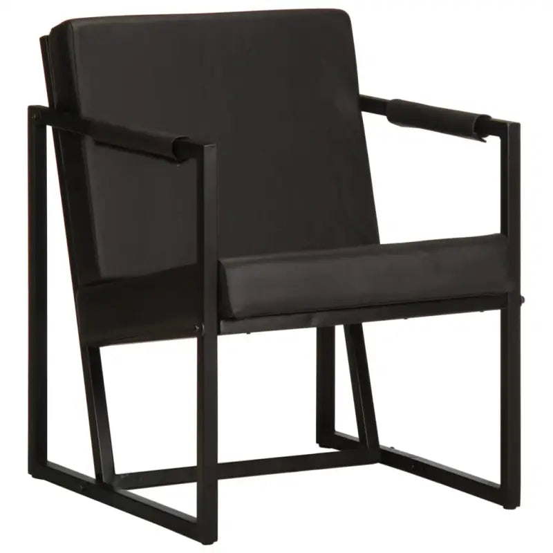 Echt leren fauteuil voor comfortabel ontspannen en lezen - Zwart / 1 - Fauteuils & Relaxfauteuils
