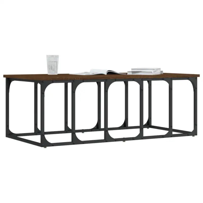 Echte salontafel met bewerkt hout voor een elegante woonkamer - Salontafels