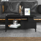 Echte salontafel met bewerkt hout voor een tijdloos interieur - Zwart / 1 - Salontafels