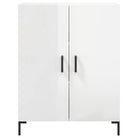 Eenvoudig dressoir van bewerkt hout in hoogglans wit - Dressoirs & buffetkasten