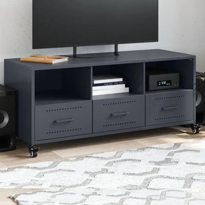Eenvoudig en stevig tv-meubel voor in de woonkamer - Antraciet / 1 - Tv-meubels