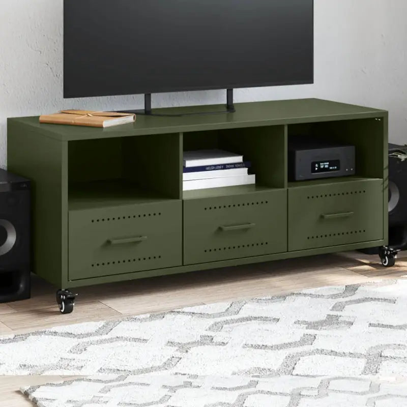 Eenvoudig en stevig tv-meubel voor in de woonkamer - Groen / 1 - Tv-meubels