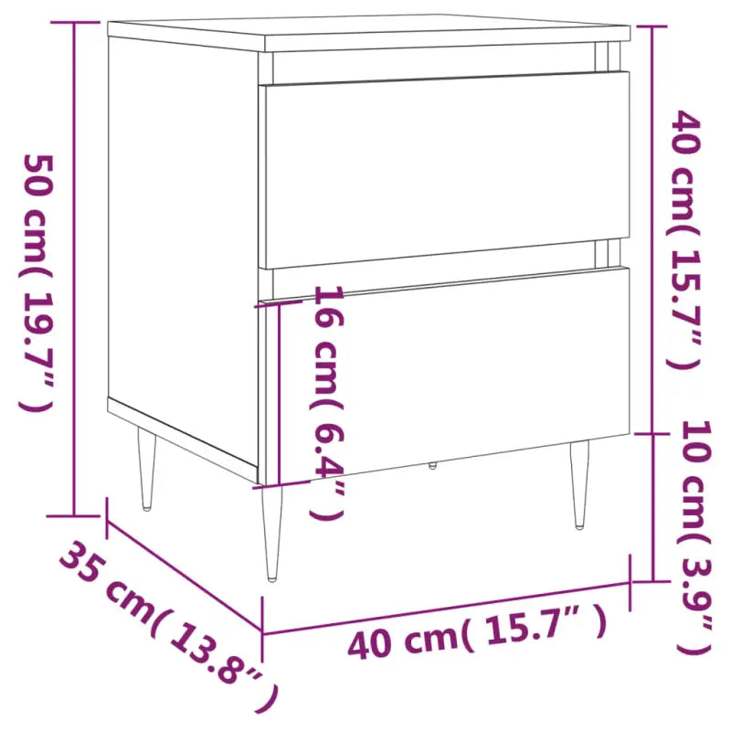 Eenvoudig nachtkastje van bewerkt hout met tijdloos ontwerp - Nachtkastjes