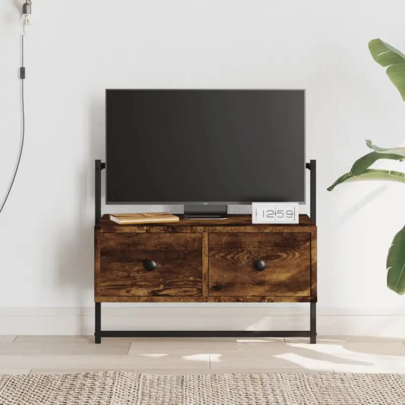 Eenvoudig schoon te maken Tv-meubel met strak Klassiek ontwerp - Gerookt eiken / 1 / 60.5 cm - Tv-meubels
