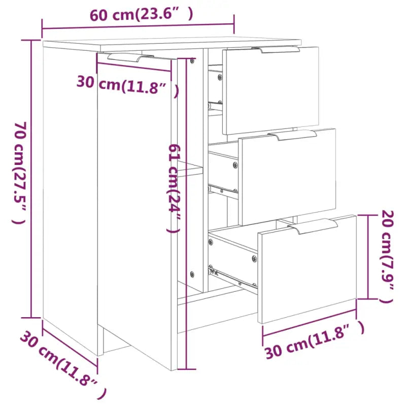 Eenvoudige dressoirs van bewerkt hout gemakkelijk schoon te maken - Dressoirs & buffetkasten