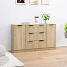 Eenvoudige dressoirs van bewerkt hout gemakkelijk schoon te maken - Sonoma eiken / 2 - Dressoirs & buffetkasten