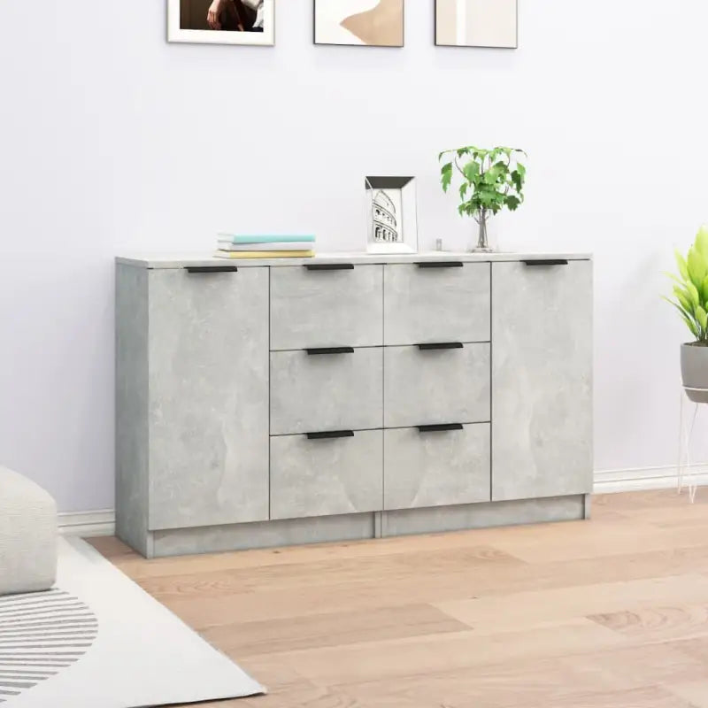 Eenvoudige dressoirs van bewerkt hout gemakkelijk schoon te maken - Betongrijs / 2 - Dressoirs & buffetkasten